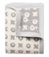Chappywrap Hugs And Kisses Mini Blanket In Grey Multi In Gray
