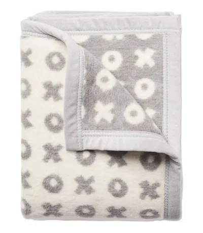 Chappywrap Hugs And Kisses Mini Blanket In Grey Multi In Gray