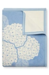 Chappywrap Hydrangeas Bluebell Throw Blanket In Blue