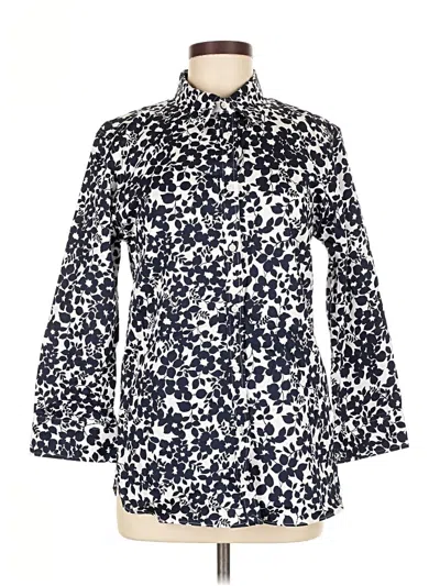 Pre-owned Chaps 3/4 Sleeve Blouse In Blue