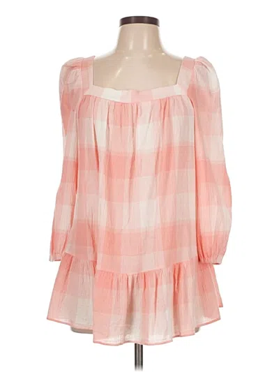 Pre-owned Chaps 3/4 Sleeve Blouse In Pink