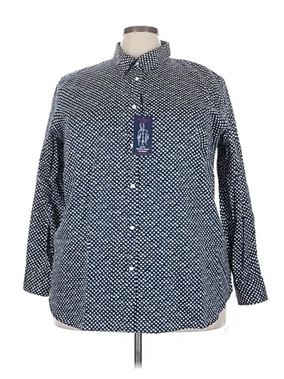 Chaps 3/4 Sleeve Button Down Shirt In Multi