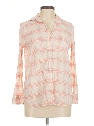 Pre-owned Chaps 3/4 Sleeve Button Down Shirt In Pink