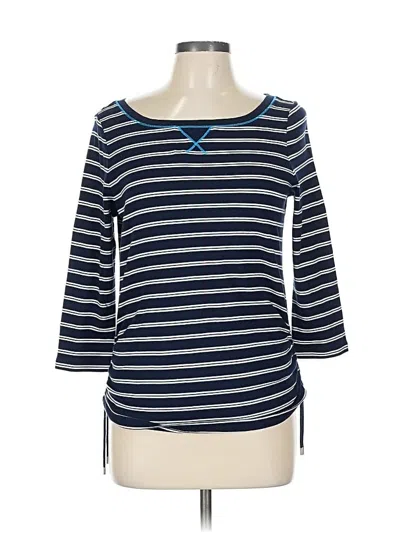 Pre-owned Chaps 3/4 Sleeve T-shirt In Blue