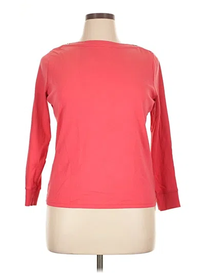Pre-owned Chaps 3/4 Sleeve Top Red Boatneck Tops