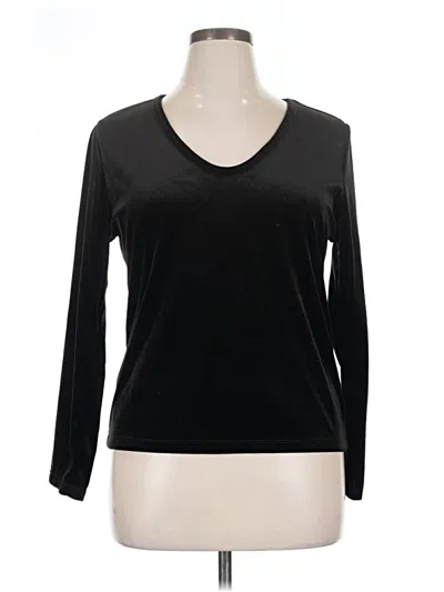 Pre-owned Chaps 3/4 Sleeve T-shirt In Black