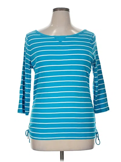 Pre-owned Chaps 3/4 Sleeve T-shirt In Blue