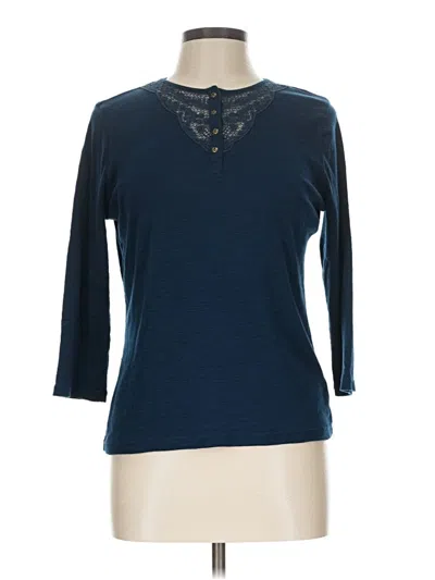 Pre-owned Chaps 3/4 Sleeve T-shirt In Blue