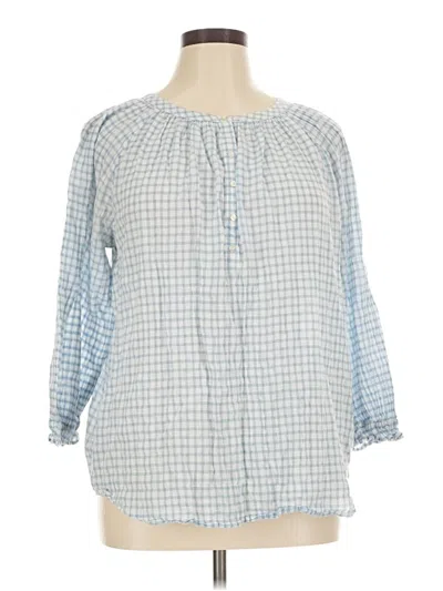 Pre-owned Chaps 3/4 Sleeve T-shirt In Blue