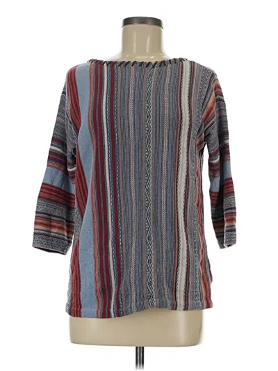 Pre-owned Chaps 3/4 Sleeve T-shirt In Gray