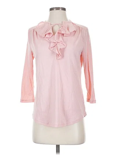 Pre-owned Chaps 3/4 Sleeve T-shirt In Pink