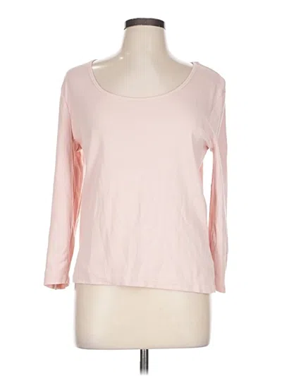 Pre-owned Chaps 3/4 Sleeve T-shirt In Pink