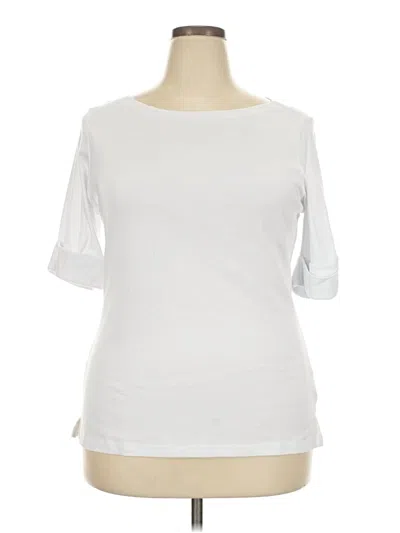 Pre-owned Chaps 3/4 Sleeve T-shirt In White