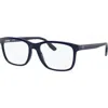Chaps 55mm Rectangle Optical Glasses In Blue