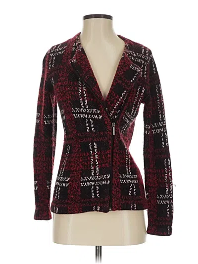 Pre-owned Chaps Blazer Jacket In Burgundy