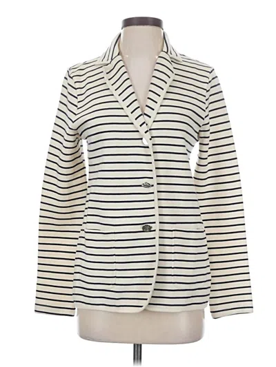 Pre-owned Chaps Blazer Jacket In Ivory