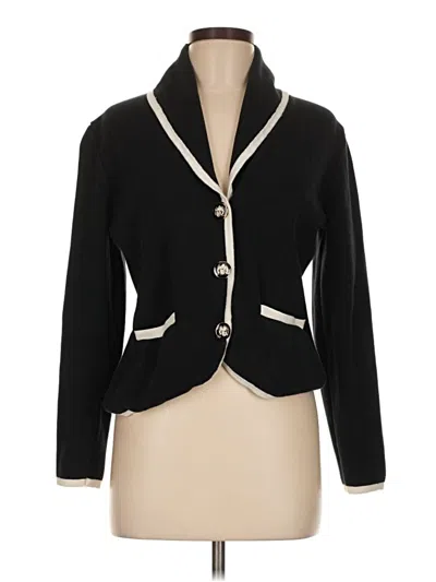 Pre-owned Chaps Cardigan Sweater In Black