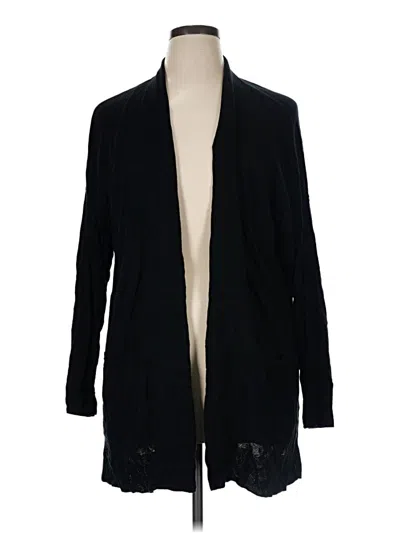 Pre-owned Chaps Cardigan Sweater In Black