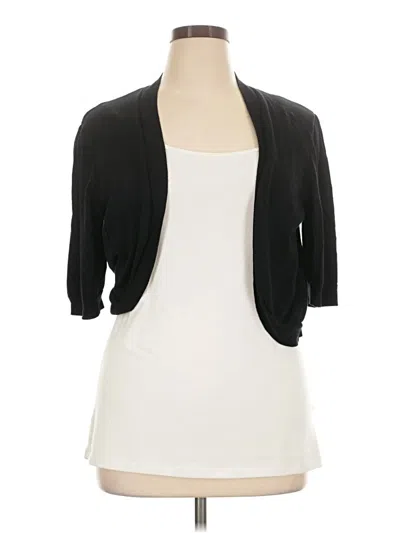 Pre-owned Chaps Cardigan Sweater In Black