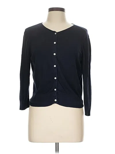 Pre-owned Chaps Cardigan Sweater In Black