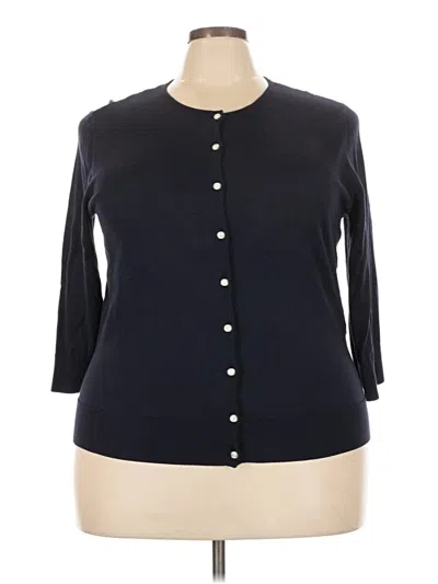 Pre-owned Chaps Cardigan Sweater In Black
