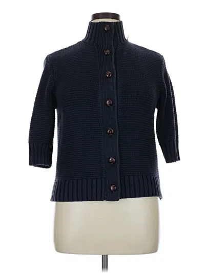 Pre-owned Chaps Cardigan Sweater In Blue