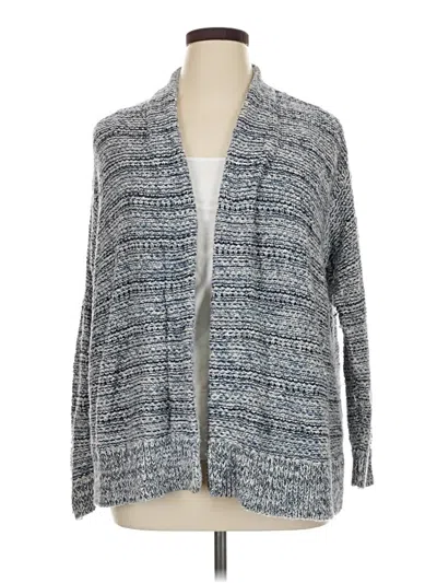 Pre-owned Chaps Cardigan Sweater In Gray