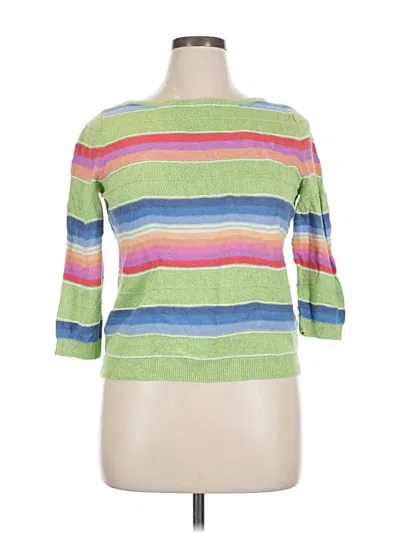 Pre-owned Chaps Cardigan Sweater In Green