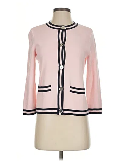 Pre-owned Chaps Cardigan Sweater In Pink