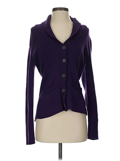 Pre-owned Chaps Cardigan Sweater In Purple