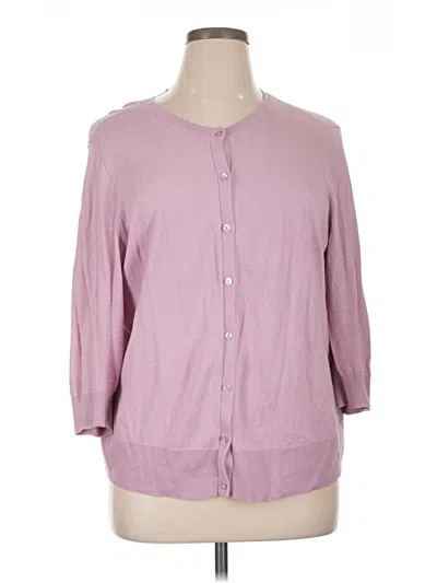Pre-owned Chaps Cardigan Sweater In Purple