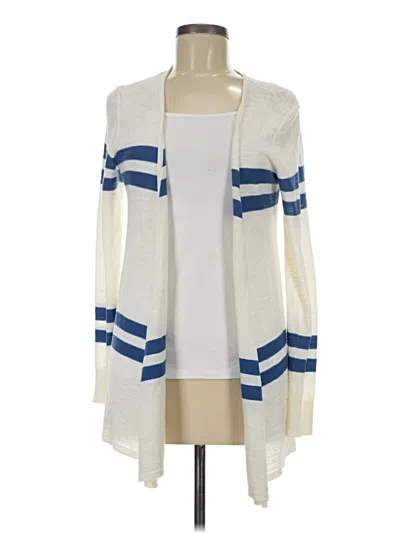 Pre-owned Chaps Cardigan Sweater In White