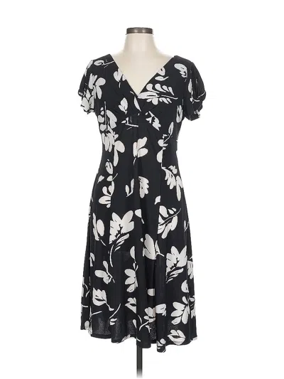 Pre-owned Chaps Casual Dress In Black