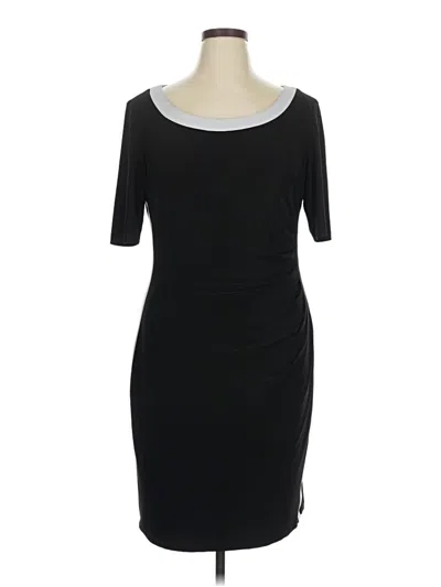 Pre-owned Chaps Casual Dress In Black