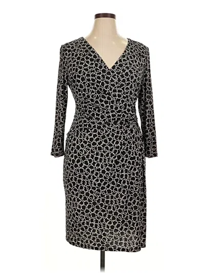 Pre-owned Chaps Casual Dress In Black