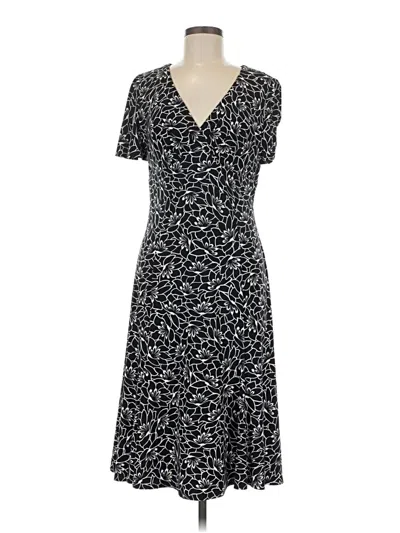 Pre-owned Chaps Casual Dress In Black