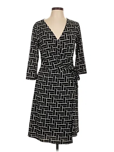 Pre-owned Chaps Casual Dress In Black