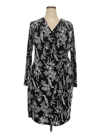 Pre-owned Chaps Casual Dress In Black