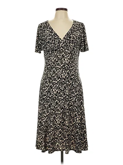 Pre-owned Chaps Casual Dress In Black