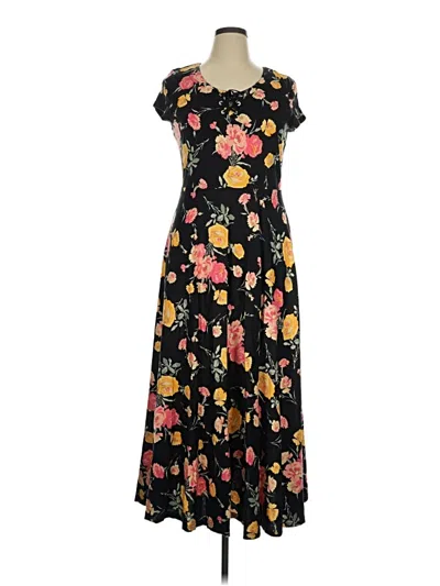 Pre-owned Chaps Casual Dress In Black