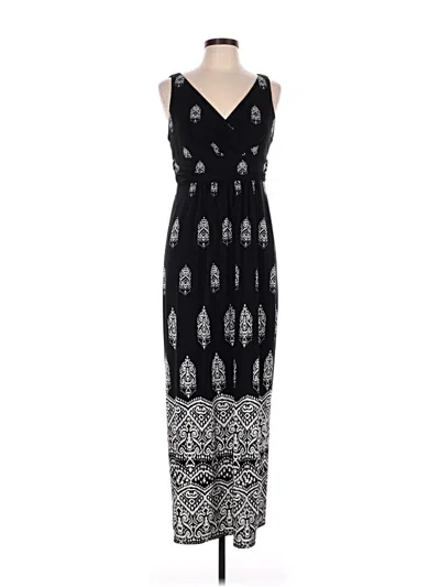 Pre-owned Chaps Casual Dress In Black