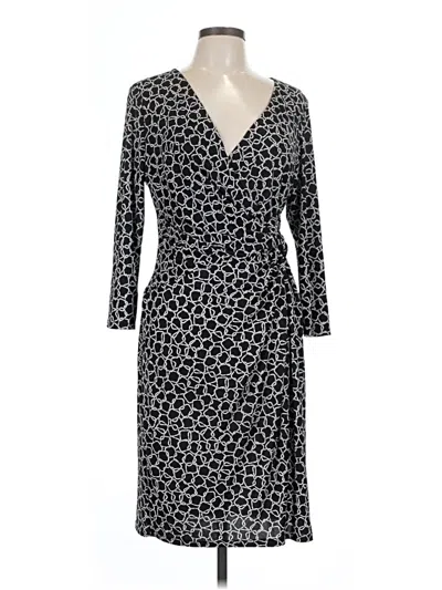 Pre-owned Chaps Casual Dress In Black