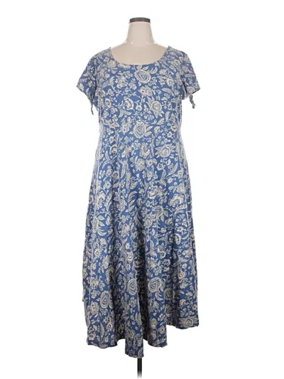 Pre-owned Chaps Casual Dress In Blue