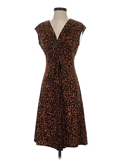 Pre-owned Chaps Casual Dress In Brown