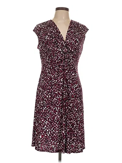 Pre-owned Chaps Casual Dress In Burgundy