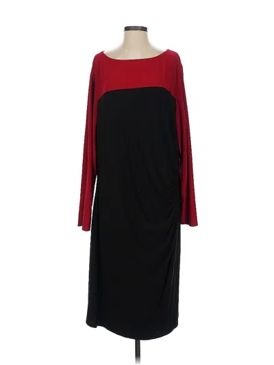 Pre-owned Chaps Casual Dress In Burgundy