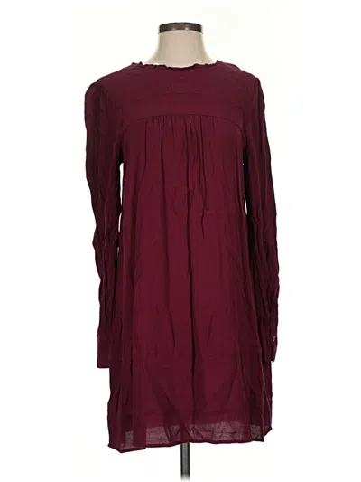 Pre-owned Chaps Casual Dress In Burgundy