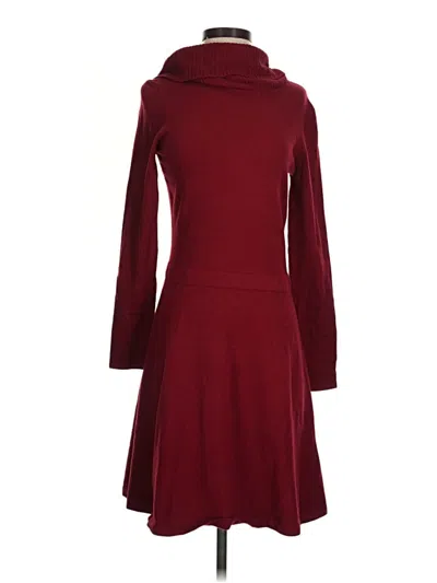 Pre-owned Chaps Casual Dress In Burgundy