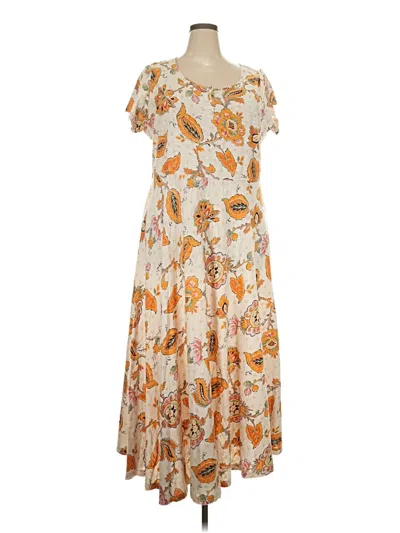 Pre-owned Chaps Casual Dress In Orange