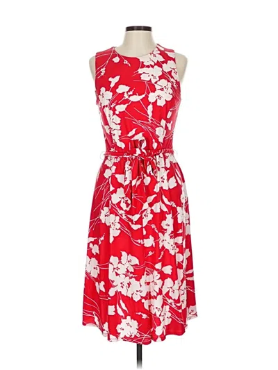 Pre-owned Chaps Casual Dress In Red